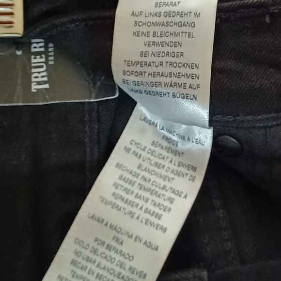 TRUE RELIGION COLETTE SLIM STRAIGHT BLACK JEANSTa - Picture 14 of 14